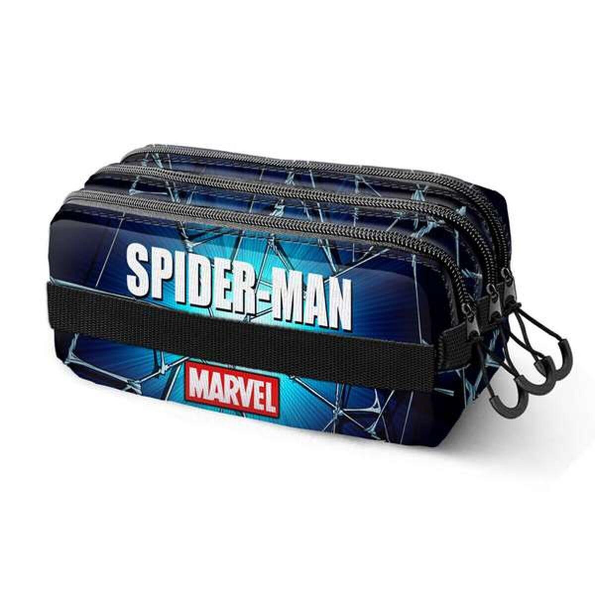 Pennenetui met 3 vakken SPIDERMAN Marineblauw 2/4