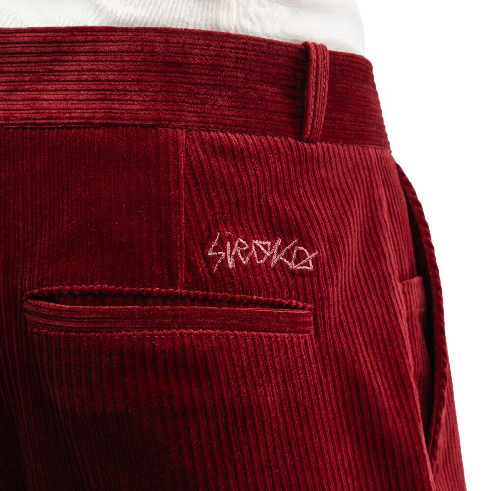 Men ’s wide-leg corduroy pants Duke Burgundy Red 5/7