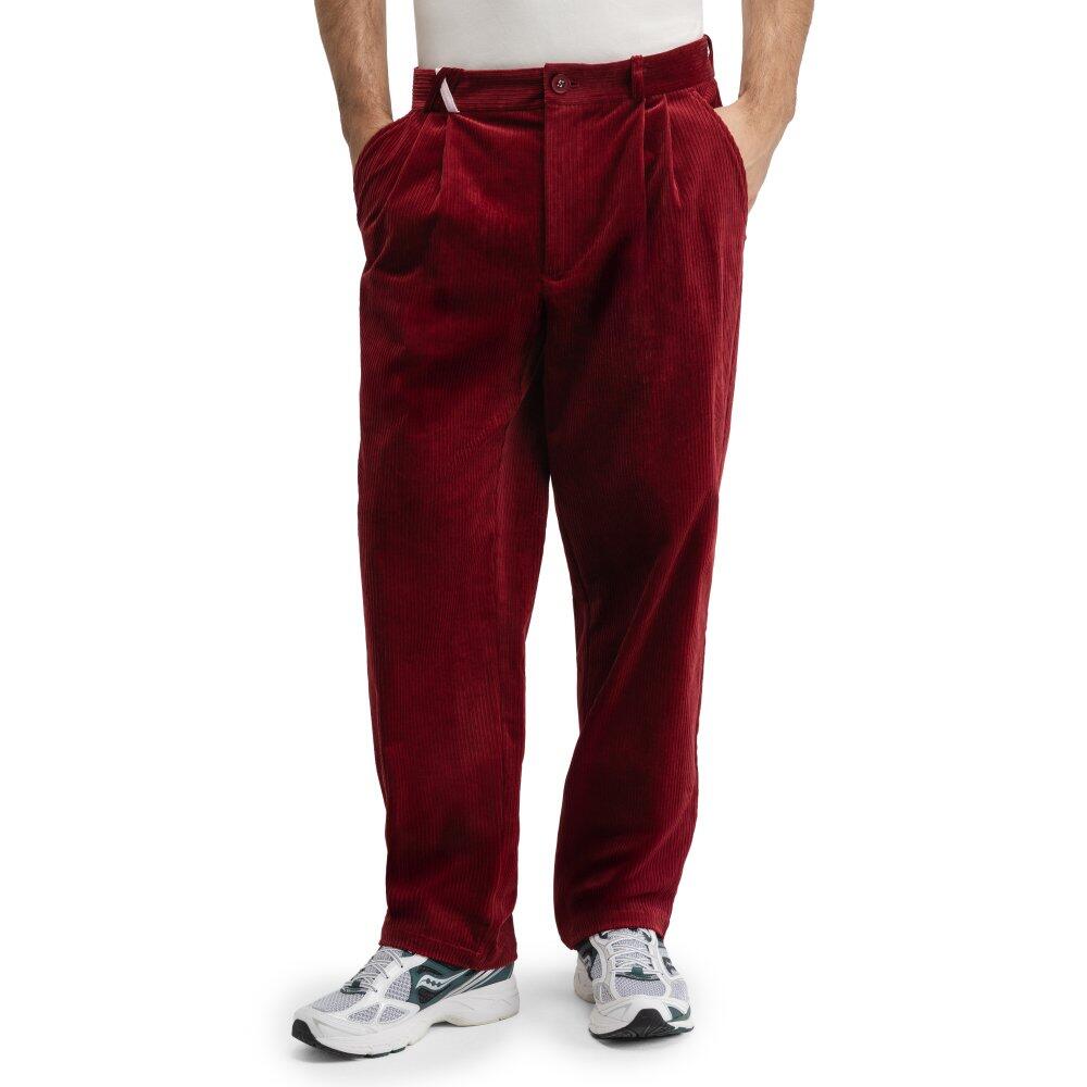 Men ’s wide-leg corduroy pants Duke Burgundy Red