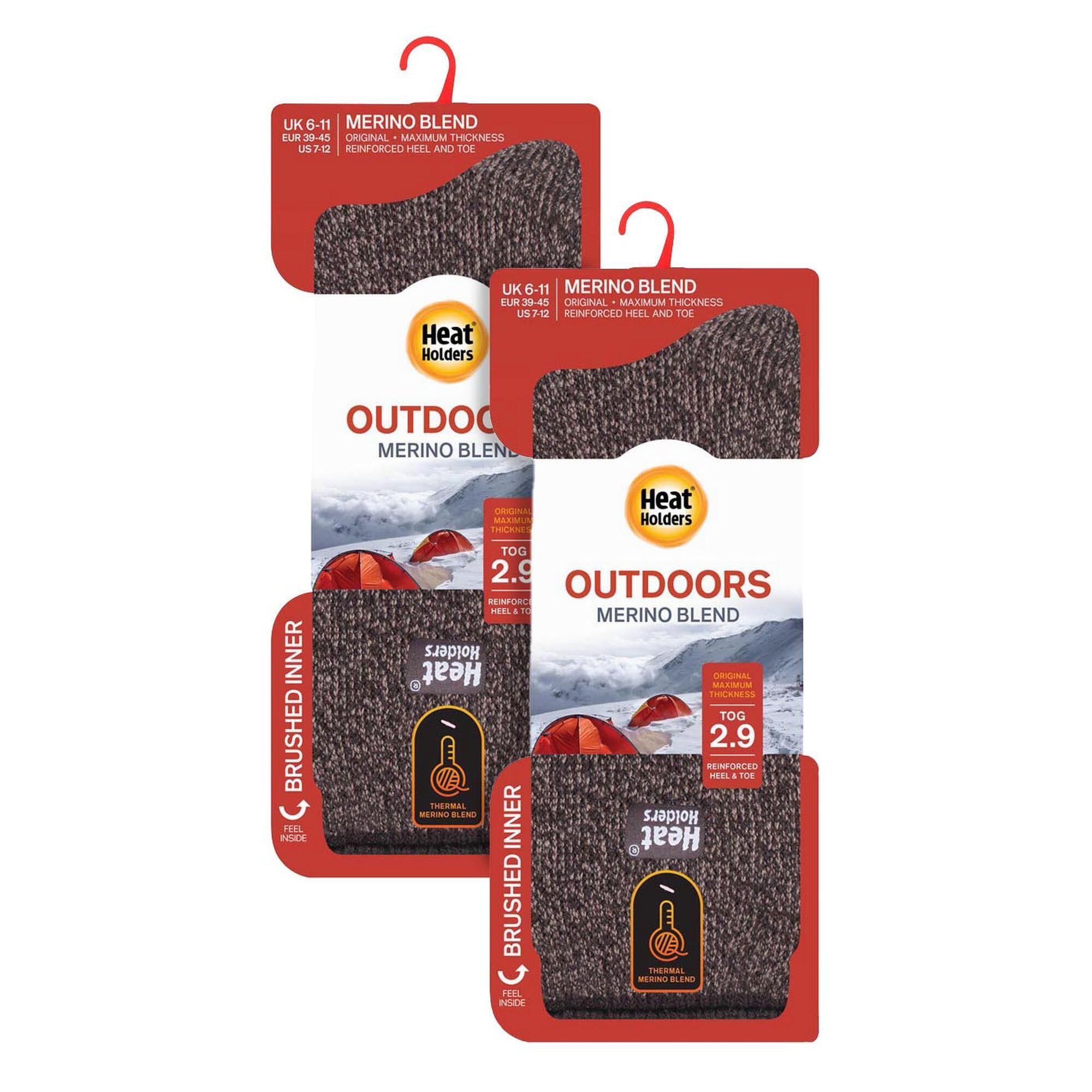 Mens 2 Pack Merino Wool Thermal Socks 2/6