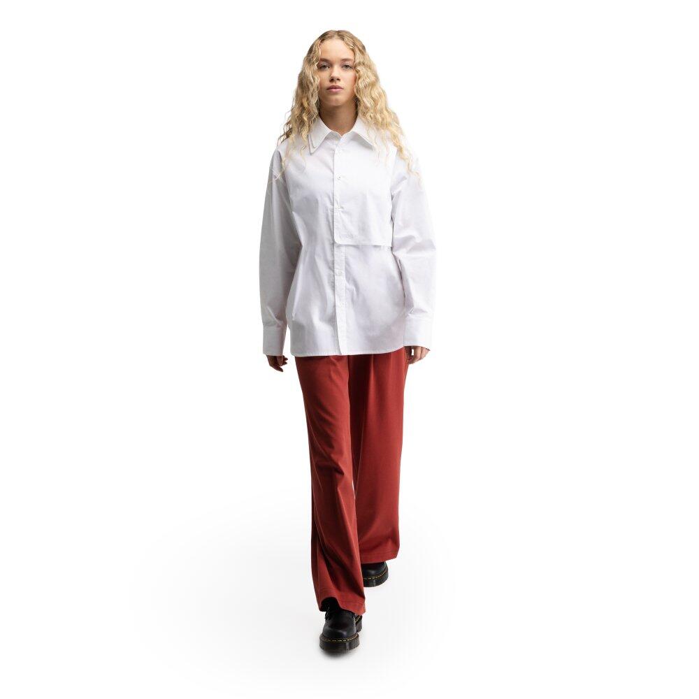 Damen weite bundfaltenhose Aker-W Cherry Rot 3/6