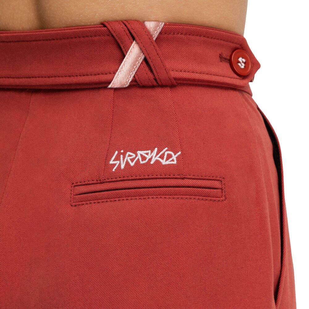 Damen weite bundfaltenhose Aker-W Cherry Rot 4/6