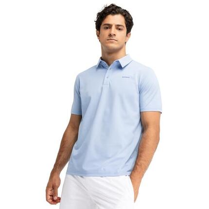 Polo piqué de tennis homme Slice Light Blue Bleu