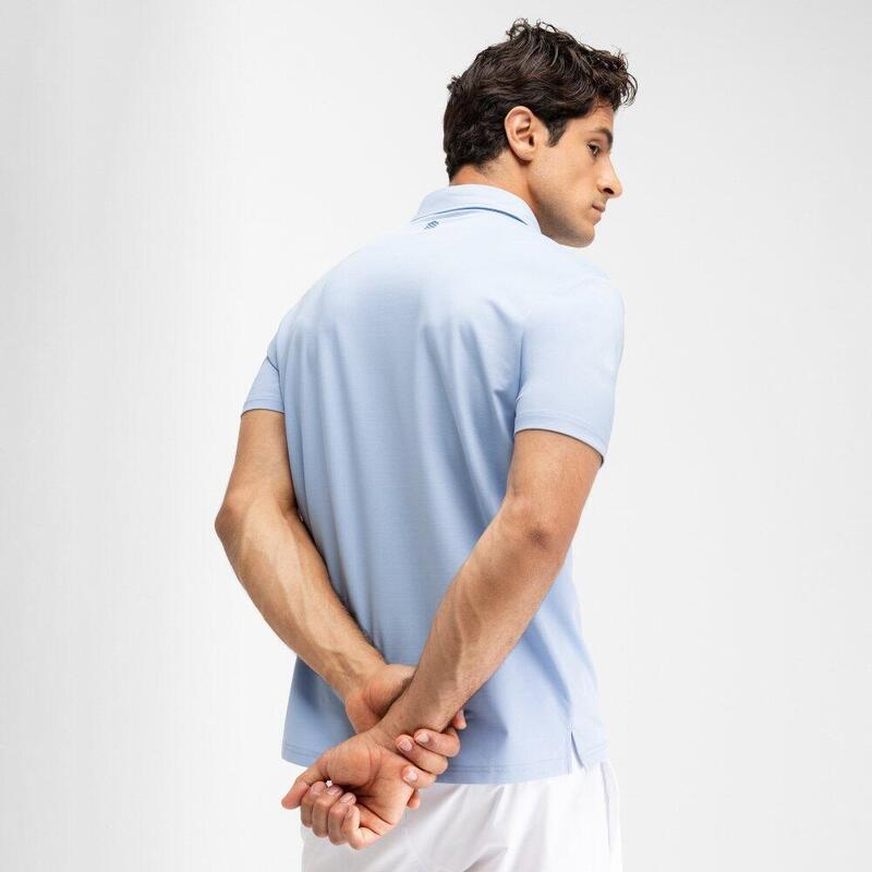 Polo piqué bărbați Slice Light Blue Albastru