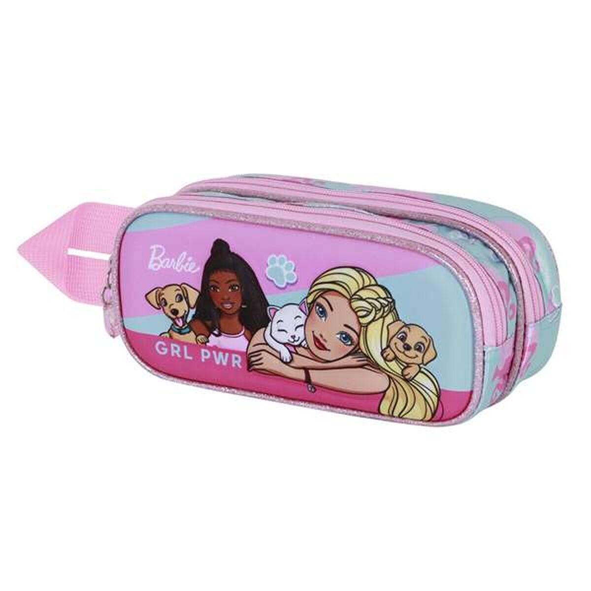 Trousse Fourre-Tout Double BARBIE Rose 2/4