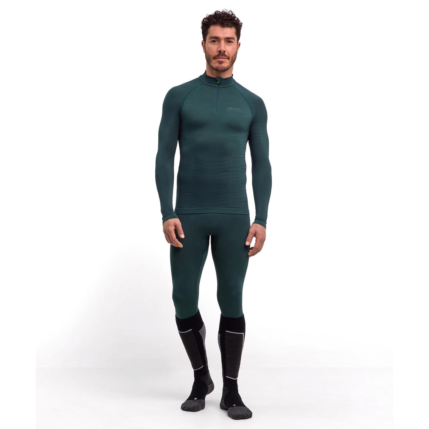 FALKE Long-sleeved zip-neck T-shirt Falke Maximum Warm