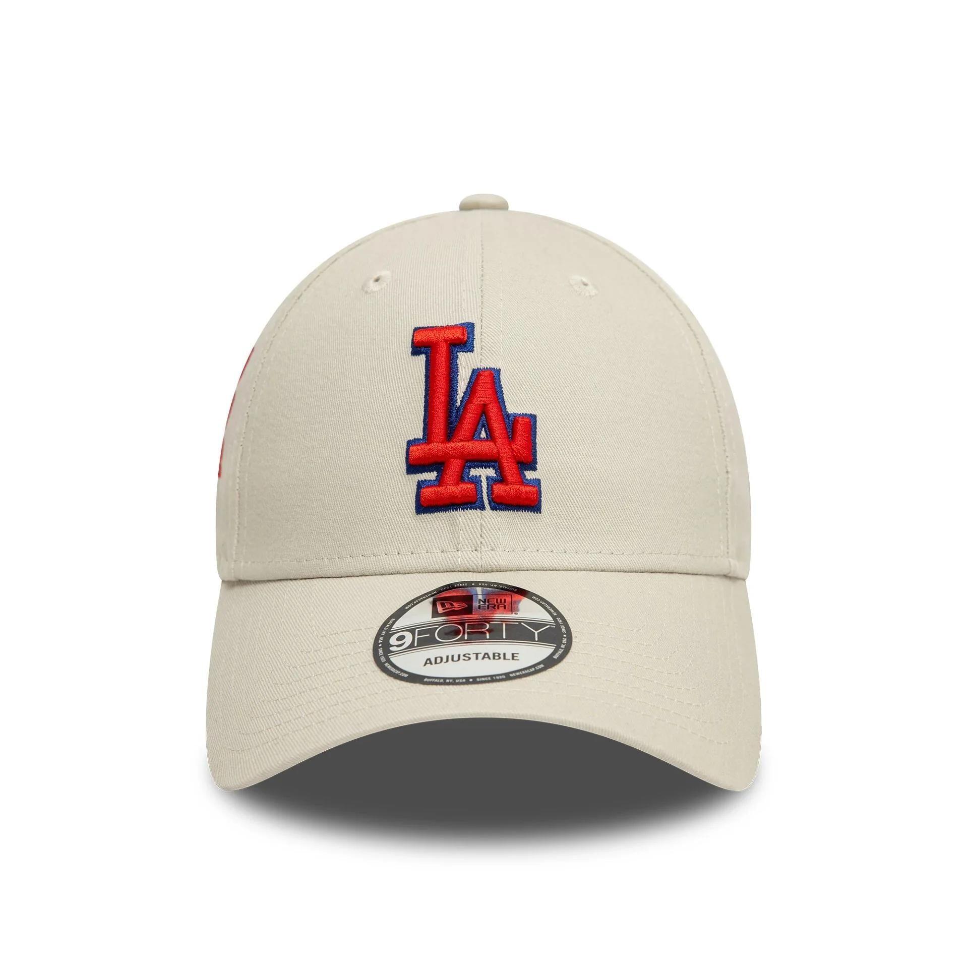 Casquette New Era 9Forty LA Dodgers Patch Latéral crème 3/7