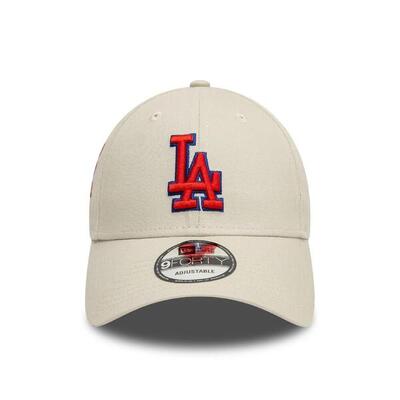 Pet new era 9forty la dodgers zijpatch crème