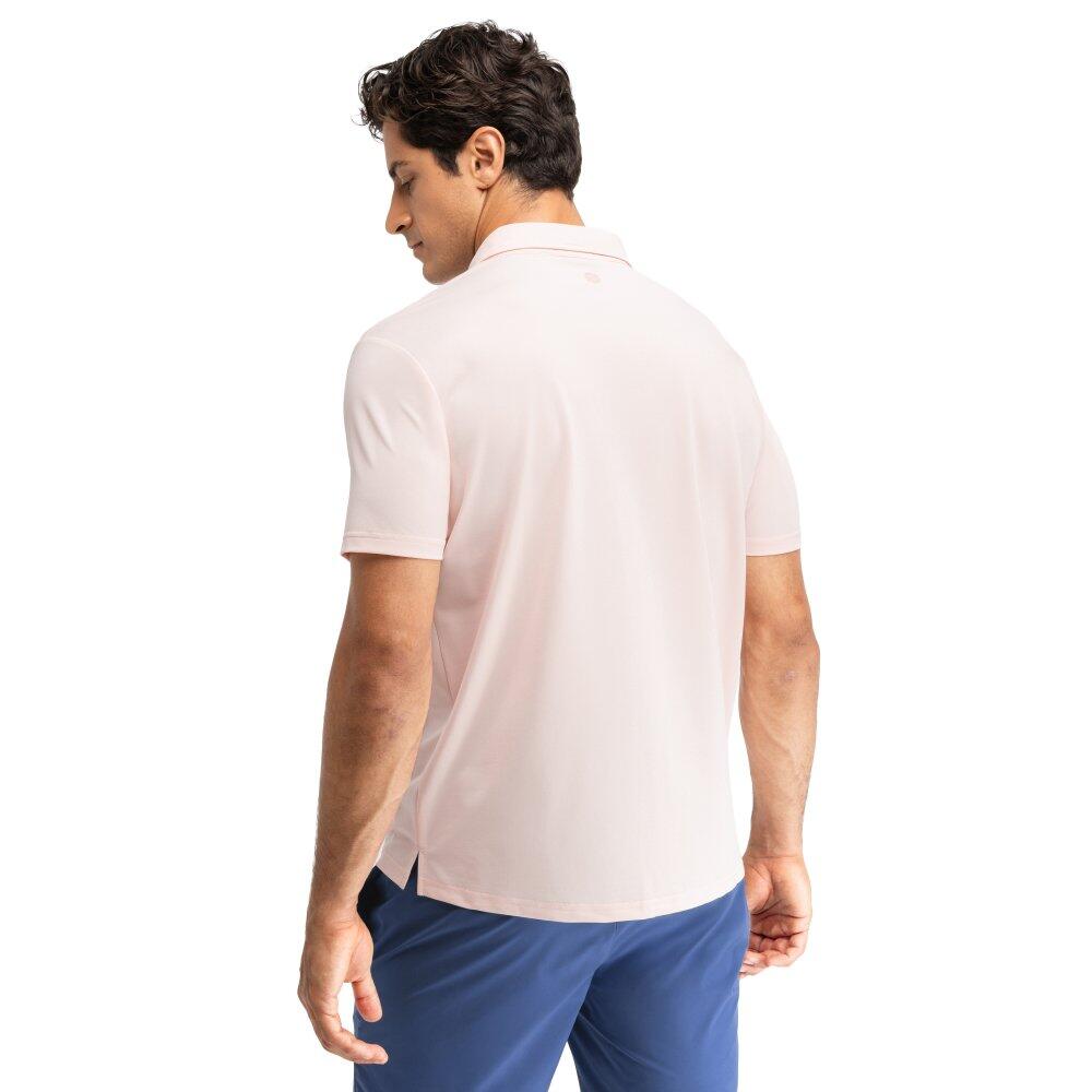 Polo piqué de tennis homme Slice Pink Rose 2/7