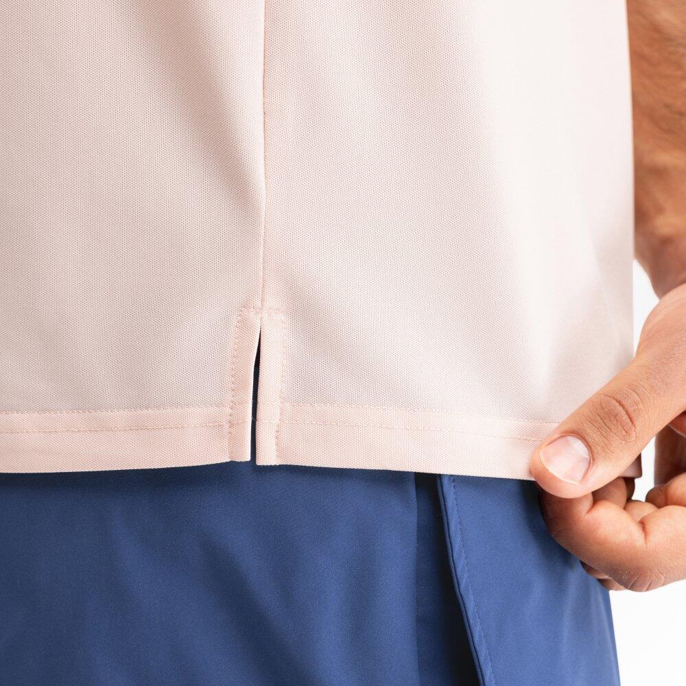 Polo piqué de tennis homme Slice Pink Rose 5/7