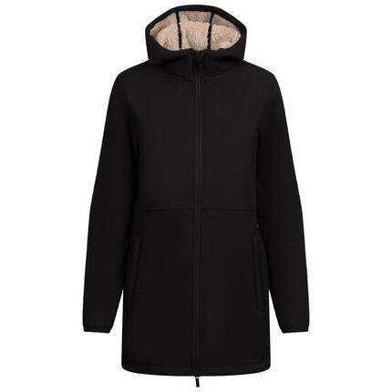 Trespass Sine Veste Softshell Femme avec Capuche Fourrée Noir