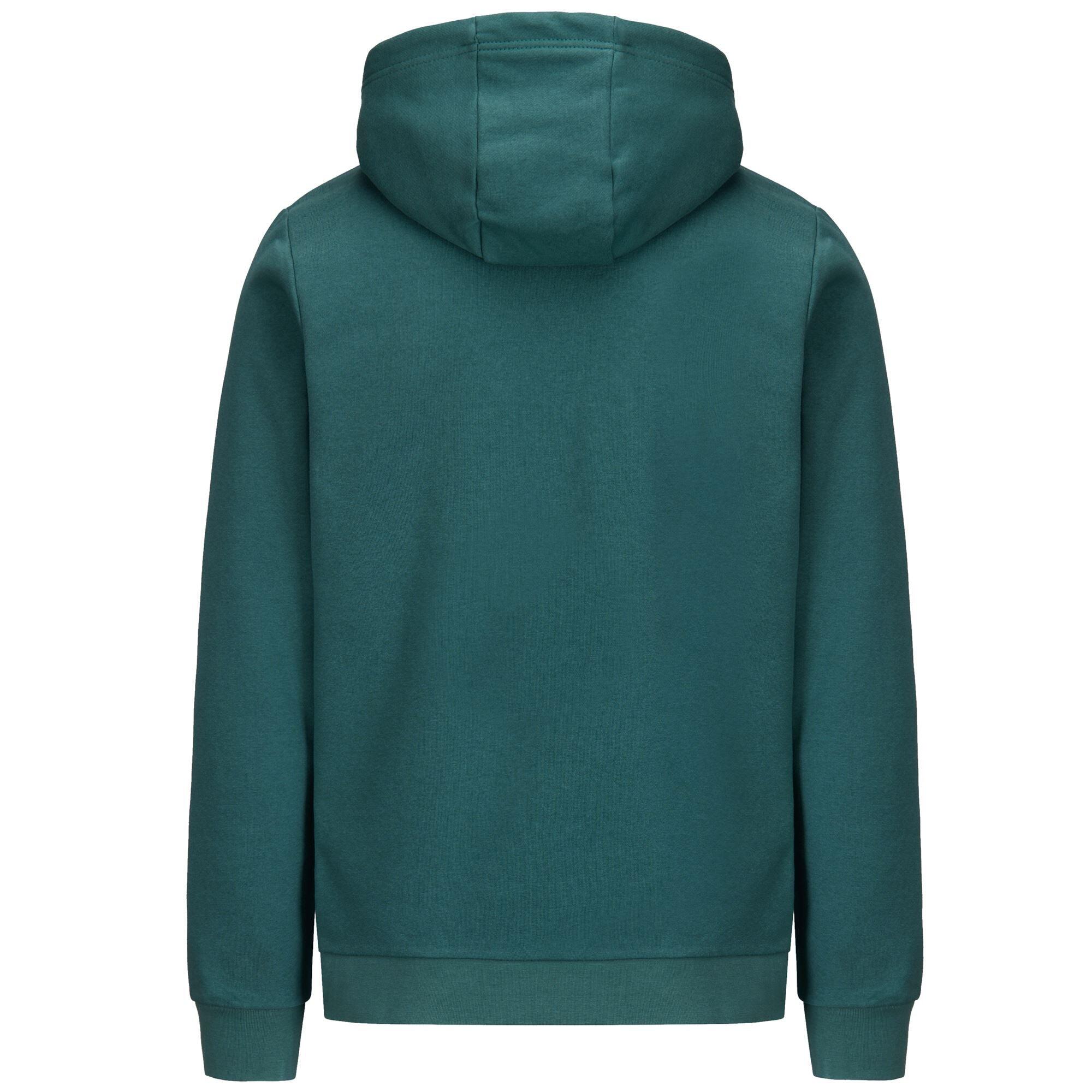 Felpa con cappuccio da uomo in cotone verde da sportivo 3/3