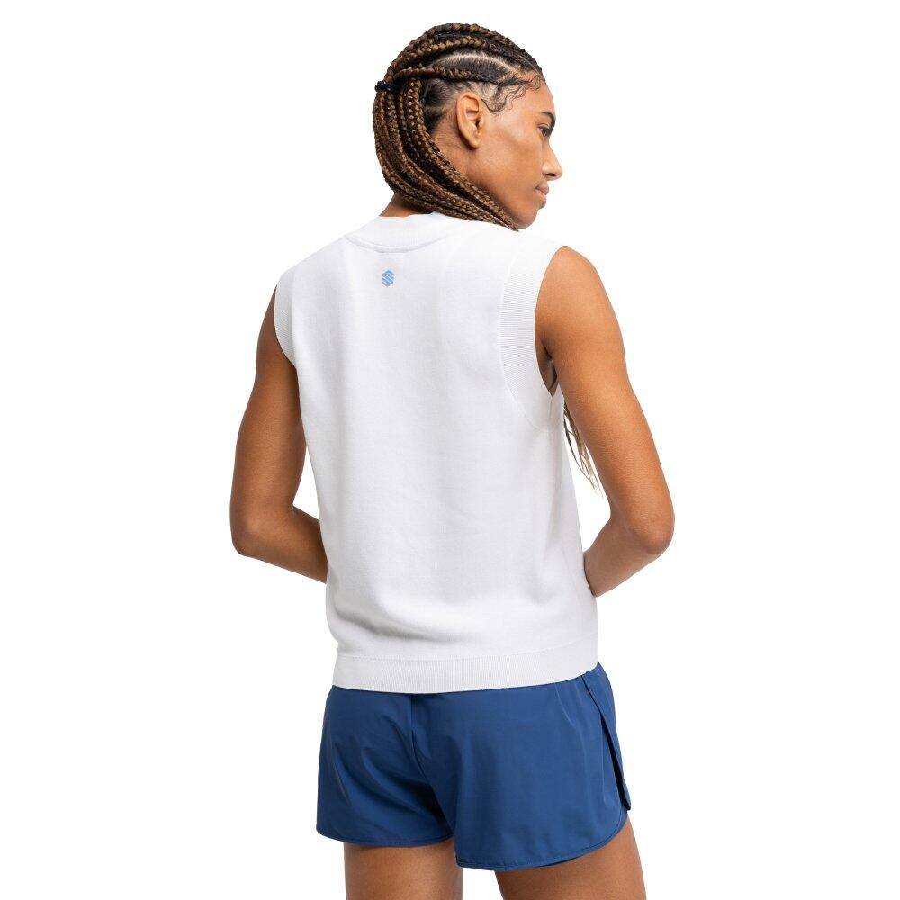 Gilet da tennis in maglia donna Smash White Bianco 2/7