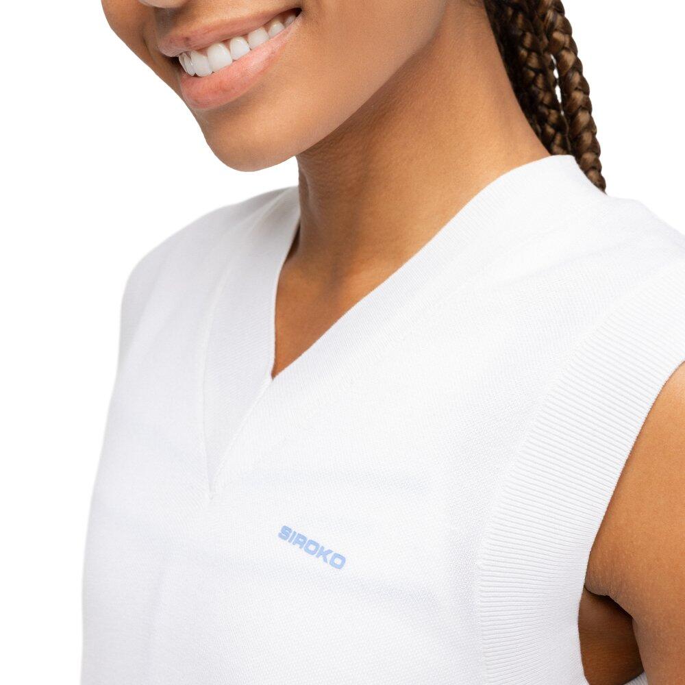 Gilet da tennis in maglia donna Smash White Bianco 4/7