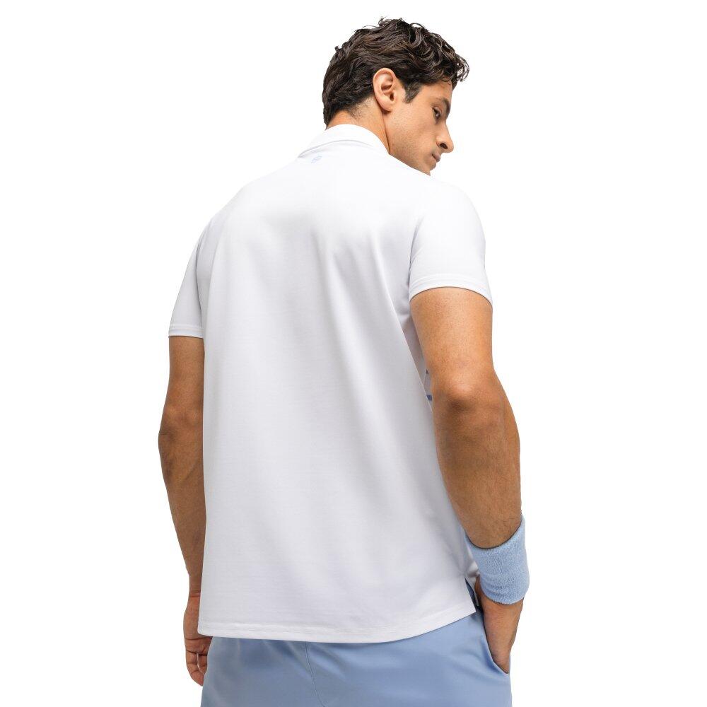 Polo piqué de tennis homme Slice White Blanc 2/7