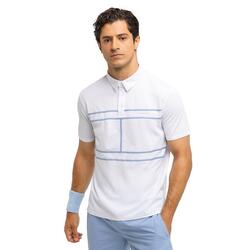 Polo piqué de tennis homme sport.tennis Slice White Blanc