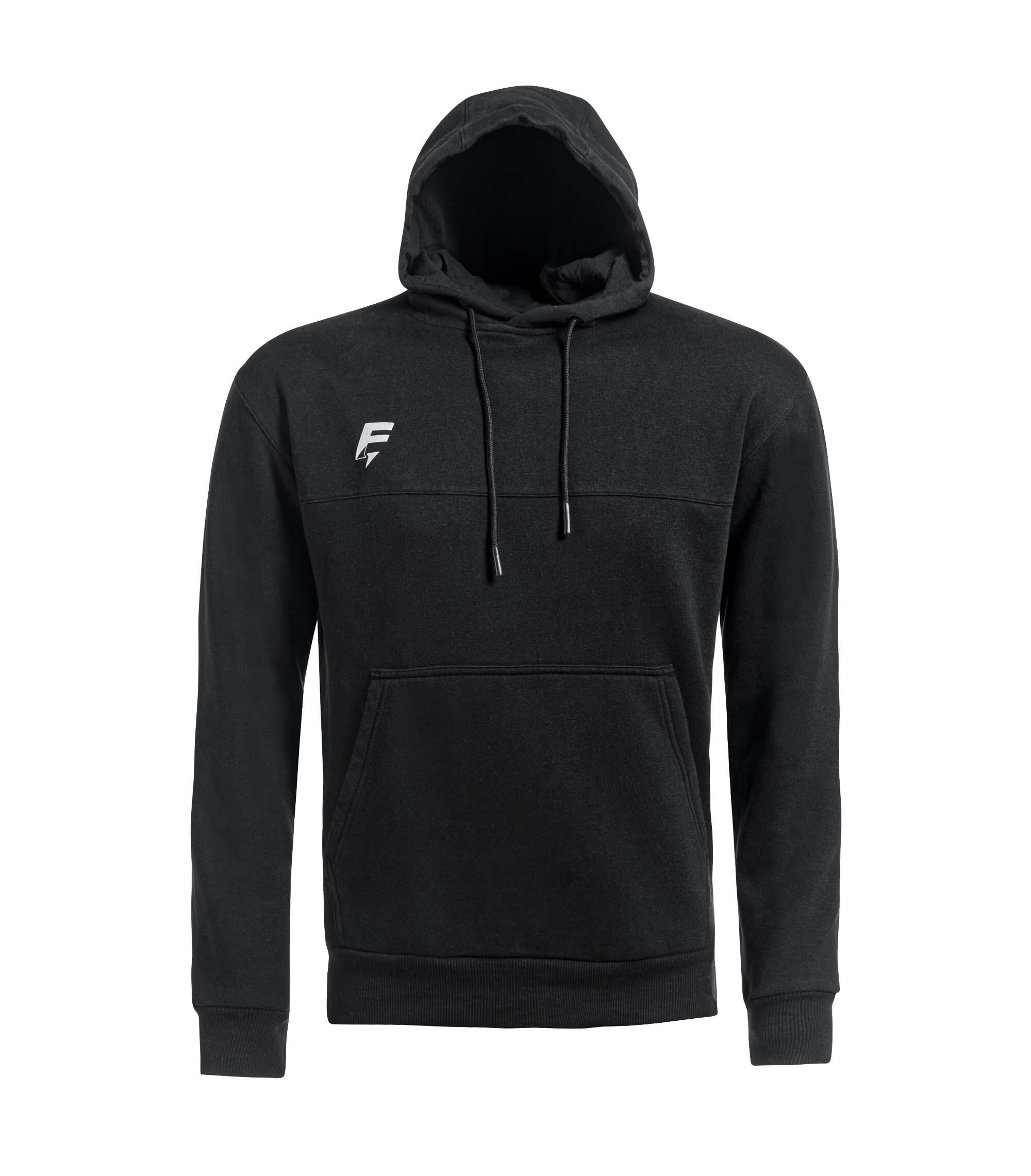 SWEAT CAPUCHE DE RUGBY FORCE 2 Force XV noir 1/1