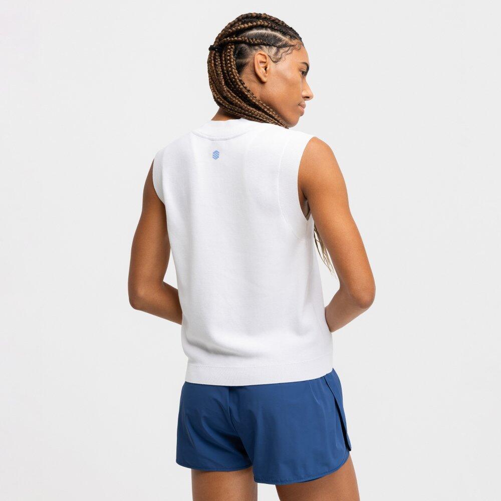 Gilet da tennis in maglia donna Smash White Bianco 6/7