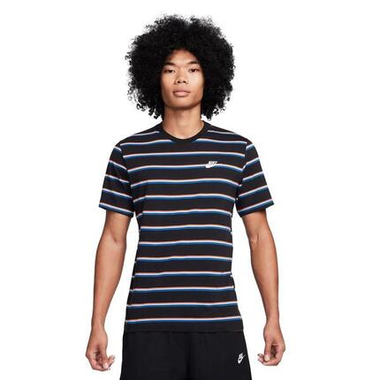 T-shirt Nike Club Stripe zwart
