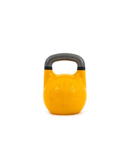 Wolverson Fitness GSU Kettlebell 14kg Gelb + Black Rings