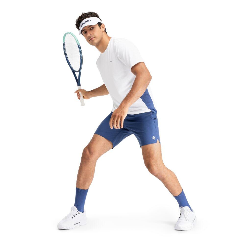 Maglietta tecnica da tennis da uomo a maniche corte Lob White Bianco 3/7