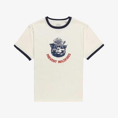 T-shirt element smokey bear ringer wit