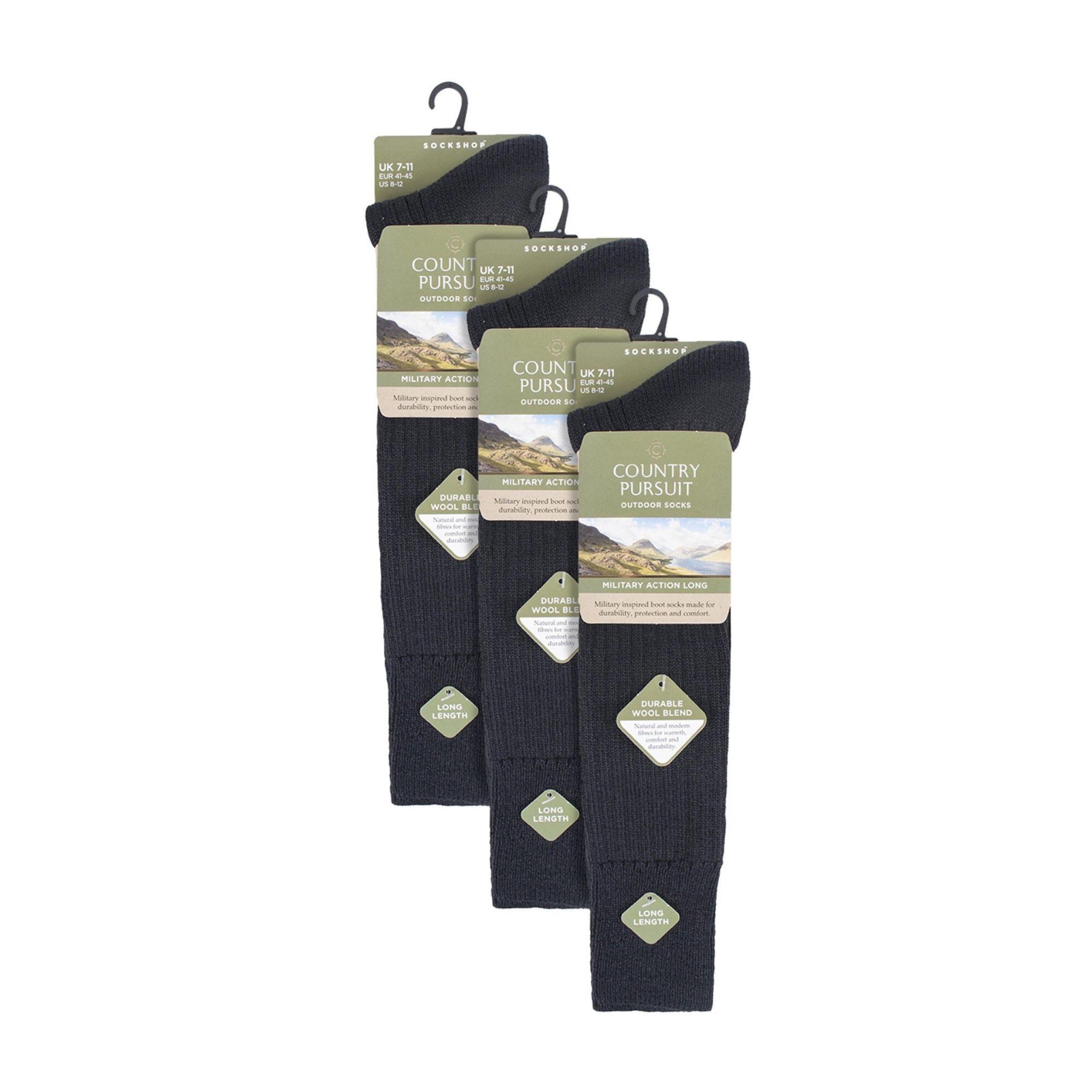 Country Pursuit - 3 Paires Homme Chaussettes Laine Wellington 2/4