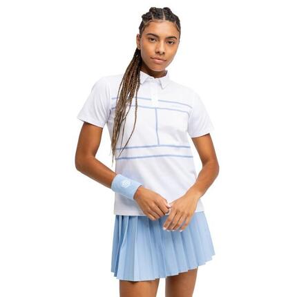 Damska tenisowa koszulka polo pique Siroko Court White