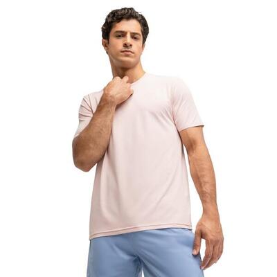 Heren tennis technisch shirt met korte mouwen lob pink roze