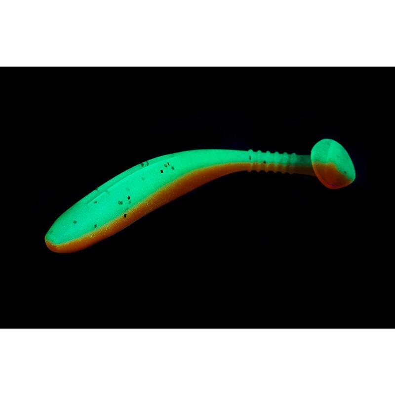 Shad Daiwa D FIN 15 cm, UV hot tomato, 3 buc / plic