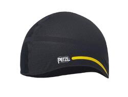 Bonnet sous-casque Petzl Liner respirant noir jaune coupe ajustée M L 56–59 cm