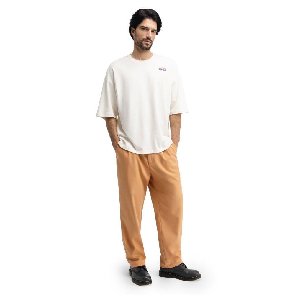 Herren weite bundfaltenhose Kram Brown Braun 3/7