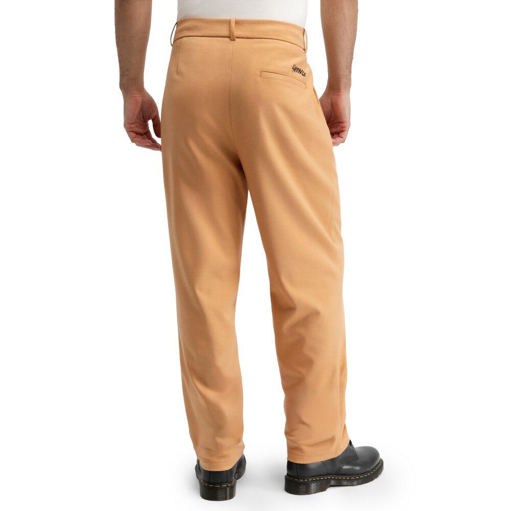 Herren weite bundfaltenhose Kram Brown Braun 2/7