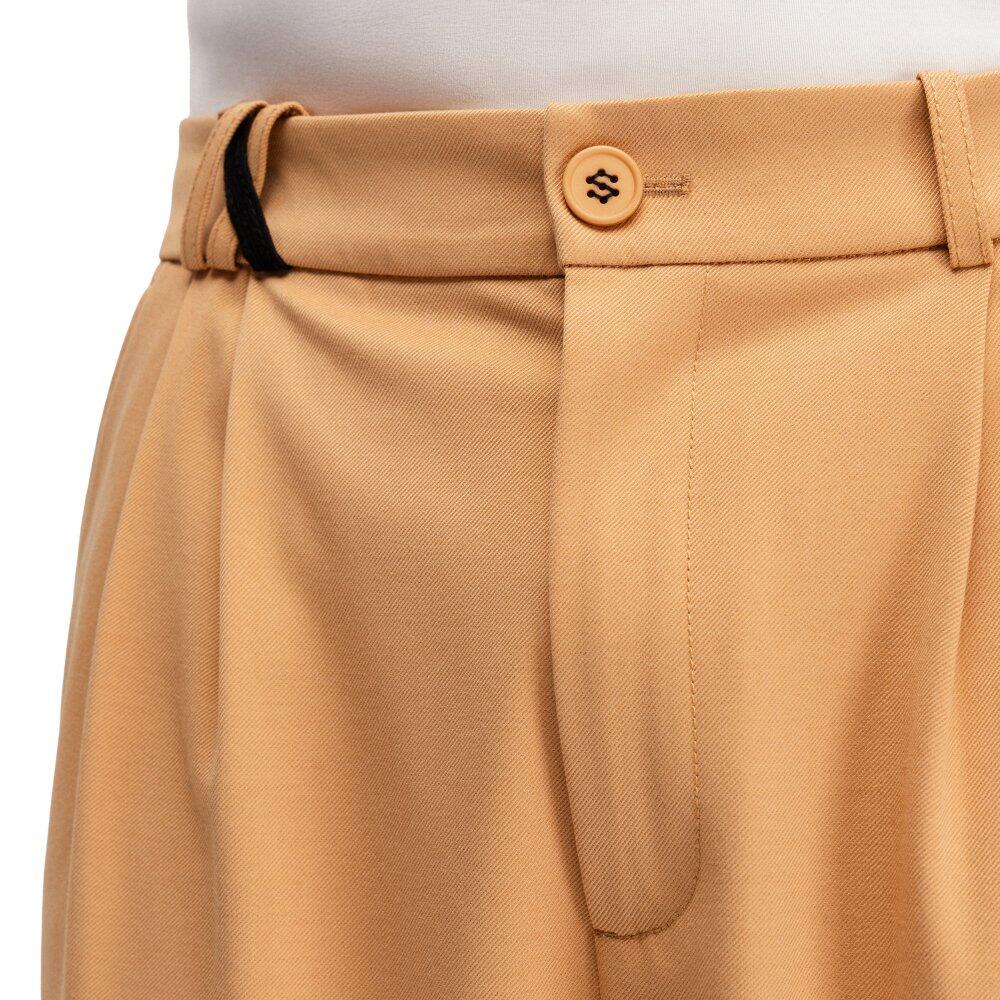 Herren weite bundfaltenhose Kram Brown Braun 5/7