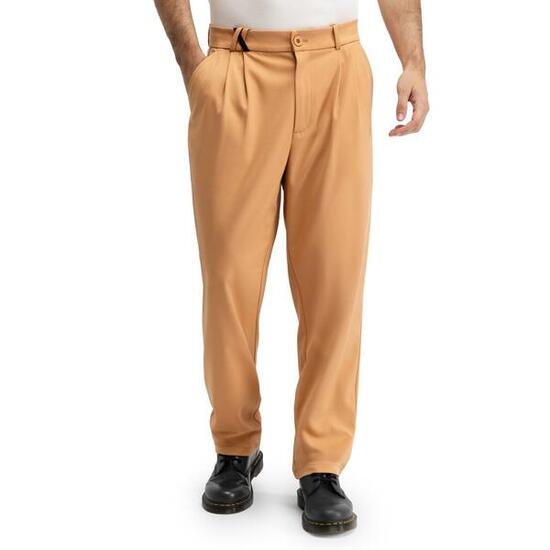 Męskie spodnie z szerokimi nogawkami Siroko Kram Brown