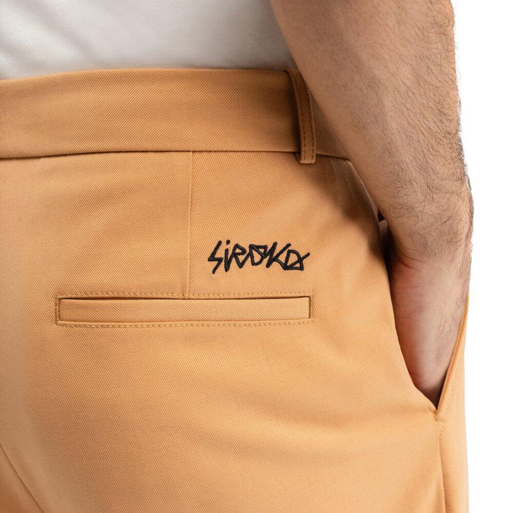 Herren weite bundfaltenhose Kram Brown Braun 4/7