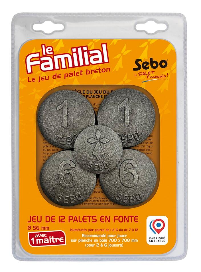 Jeu de palets bretons en fonte n° 1 à 6, pour jouer sur planche en peuplier 2/6