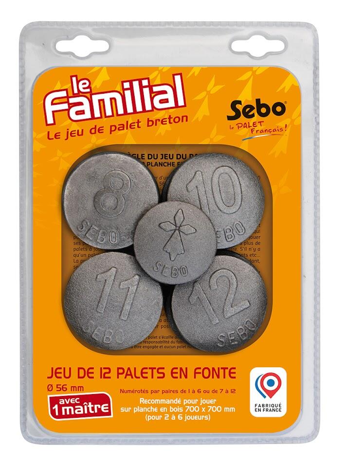 Jeu de palets bretons en fonte n° 1 à 6, pour jouer sur planche en peuplier 4/6