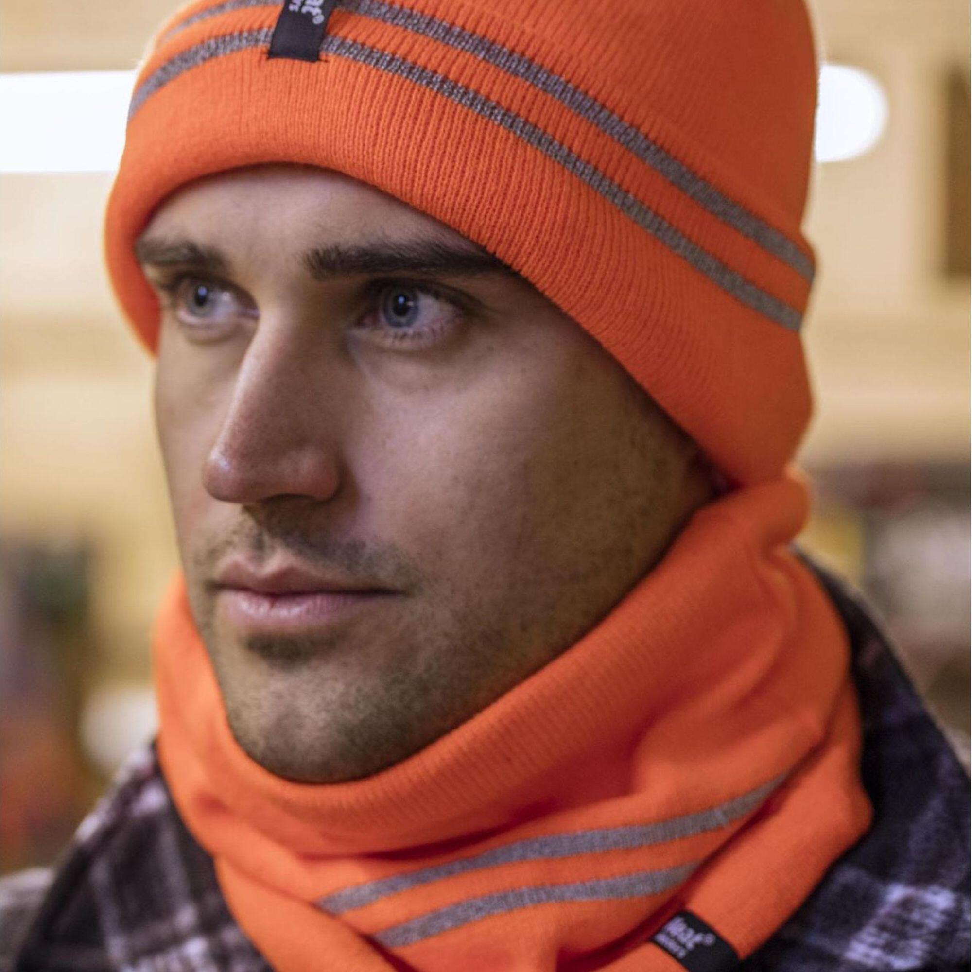 Herren Hi Vis Mütze Halswärmer und Handschuhe Set fur Winter | Heat Holders 5/5