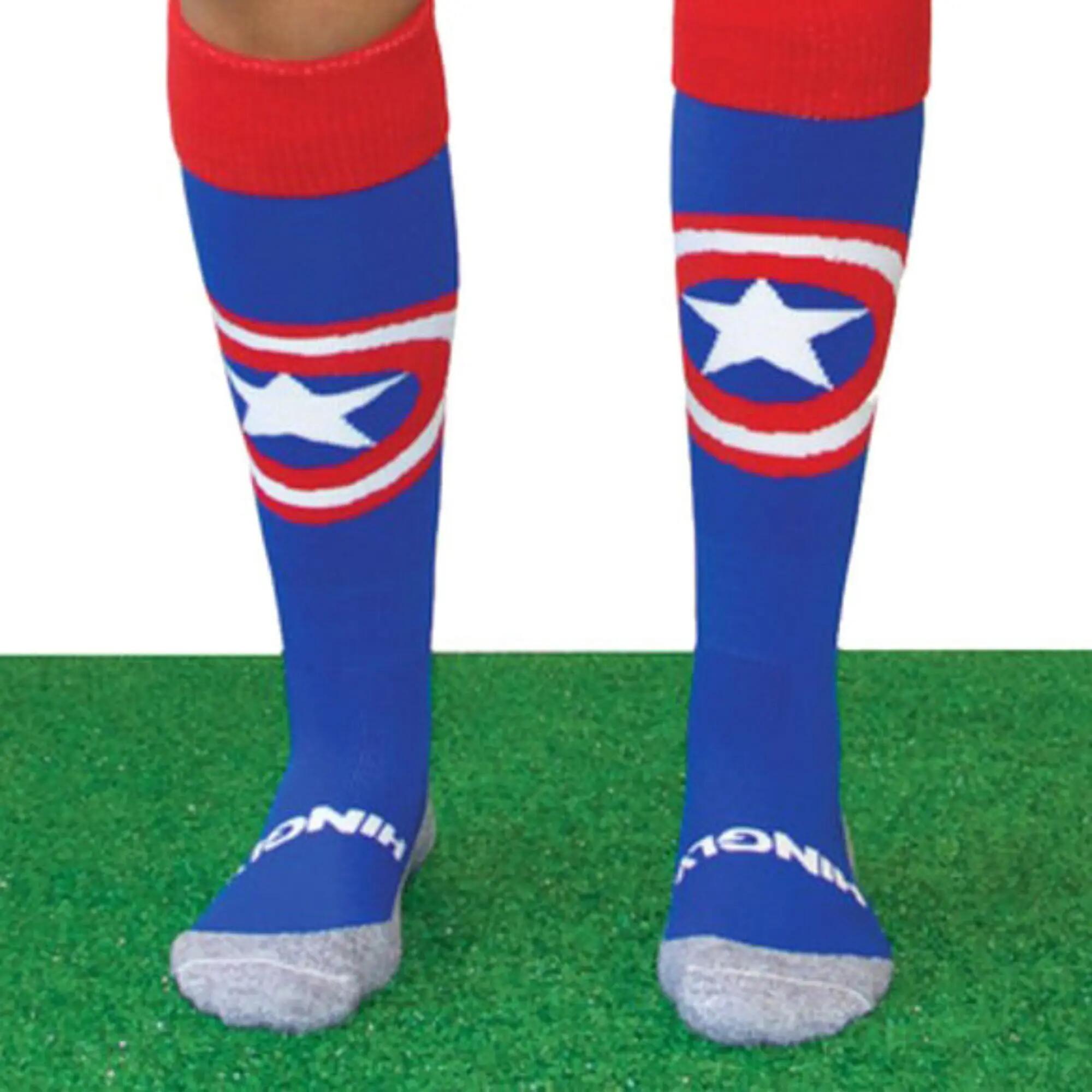 Hingly - Capitan America Calzini sportivi lunghi per hockey 3/5