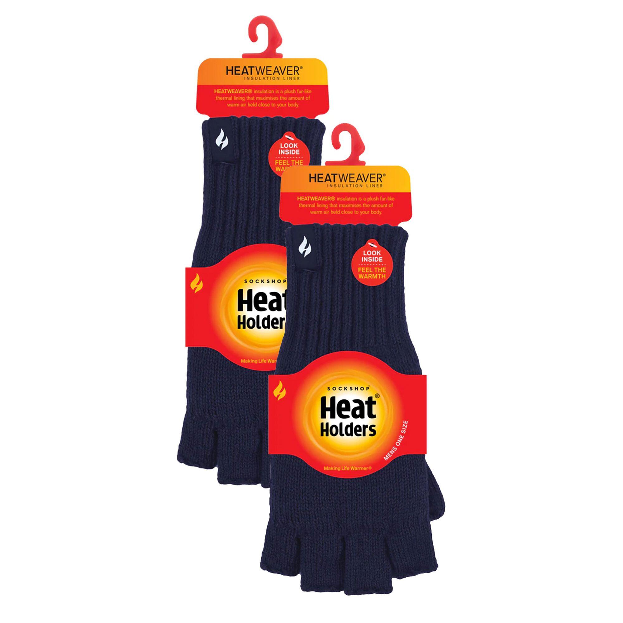 Lot de 2 gants thermiques sans doigts pour hommes 2/6