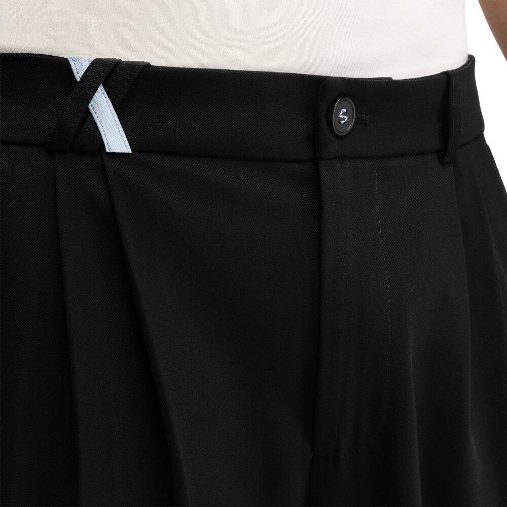 Herren weite bundfaltenhose Kram Black Schwarz 5/6