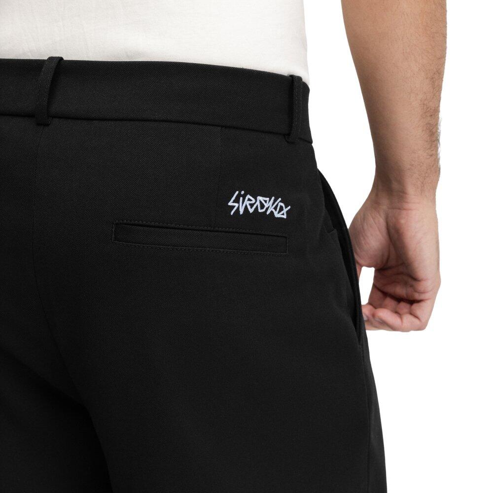 Herren weite bundfaltenhose Kram Black Schwarz 4/6