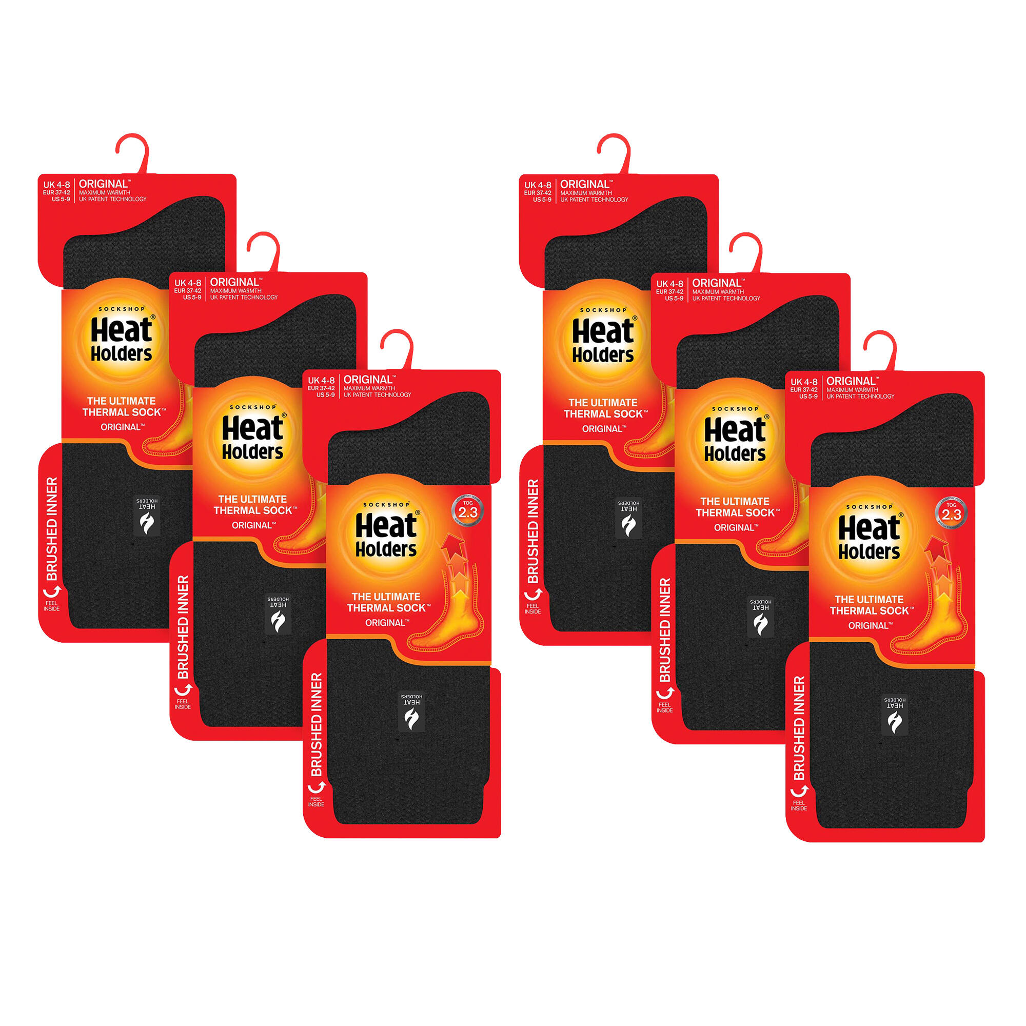 Heat Holders - 6 Paar Original dicke Winter-Thermosocken für Damen 2/6