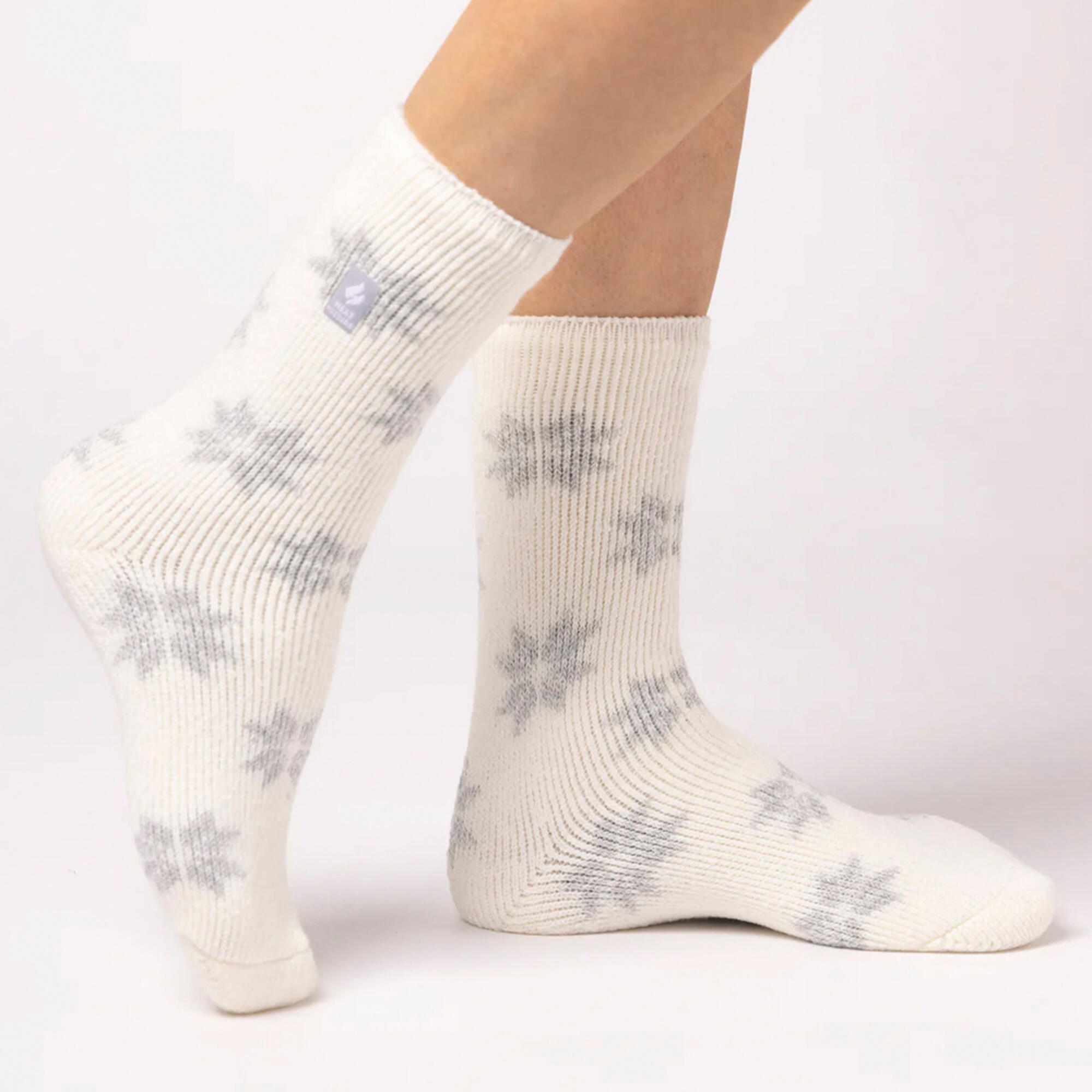Damen-Jacquard-Thermosocken für den Winter 3/4