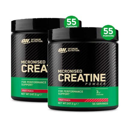 Lot de 2 Créatines Micronisées en poudre Cocktail de Fruits 247g