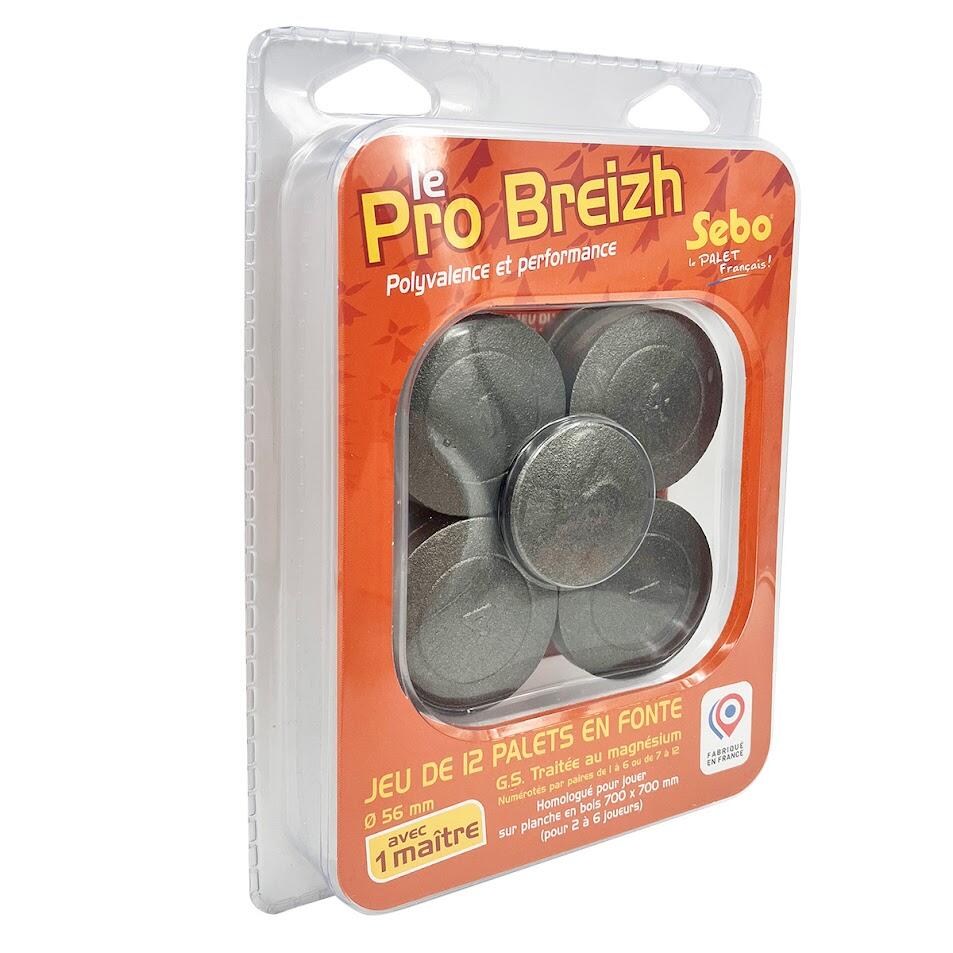 Sebo - Jeu De 12 Palets Bretons + 1 Maître En Fonte Gs - Jeux De Palets - Gris - 56 Mm - Decathlon