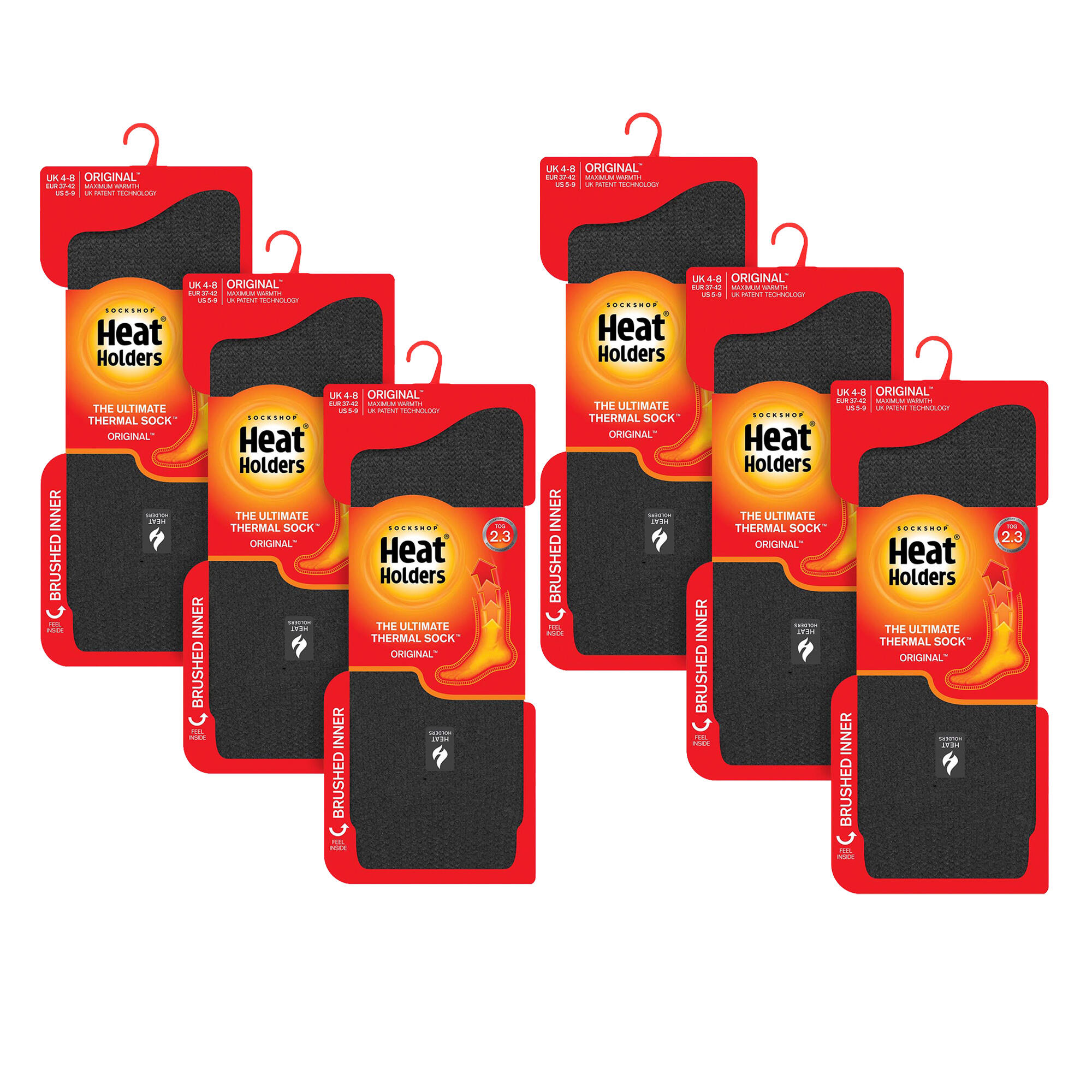 Heat Holders - 6 paires de chaussettes thermiques d'hiver épaisses pour dames 2/6