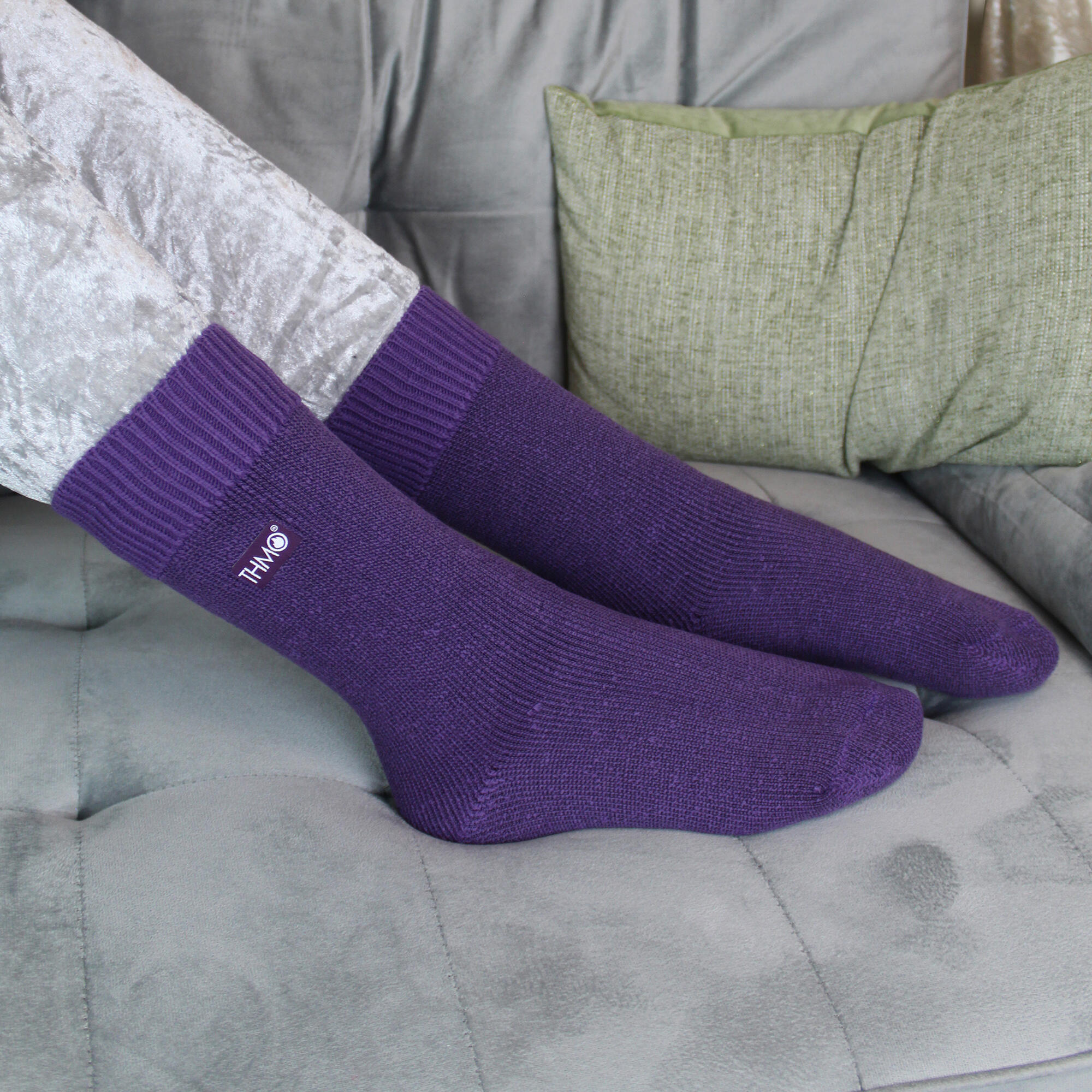 THMO - Enfants Chaussettes Hiver pour Garcon et Fille | Unies Thermiques 5/6