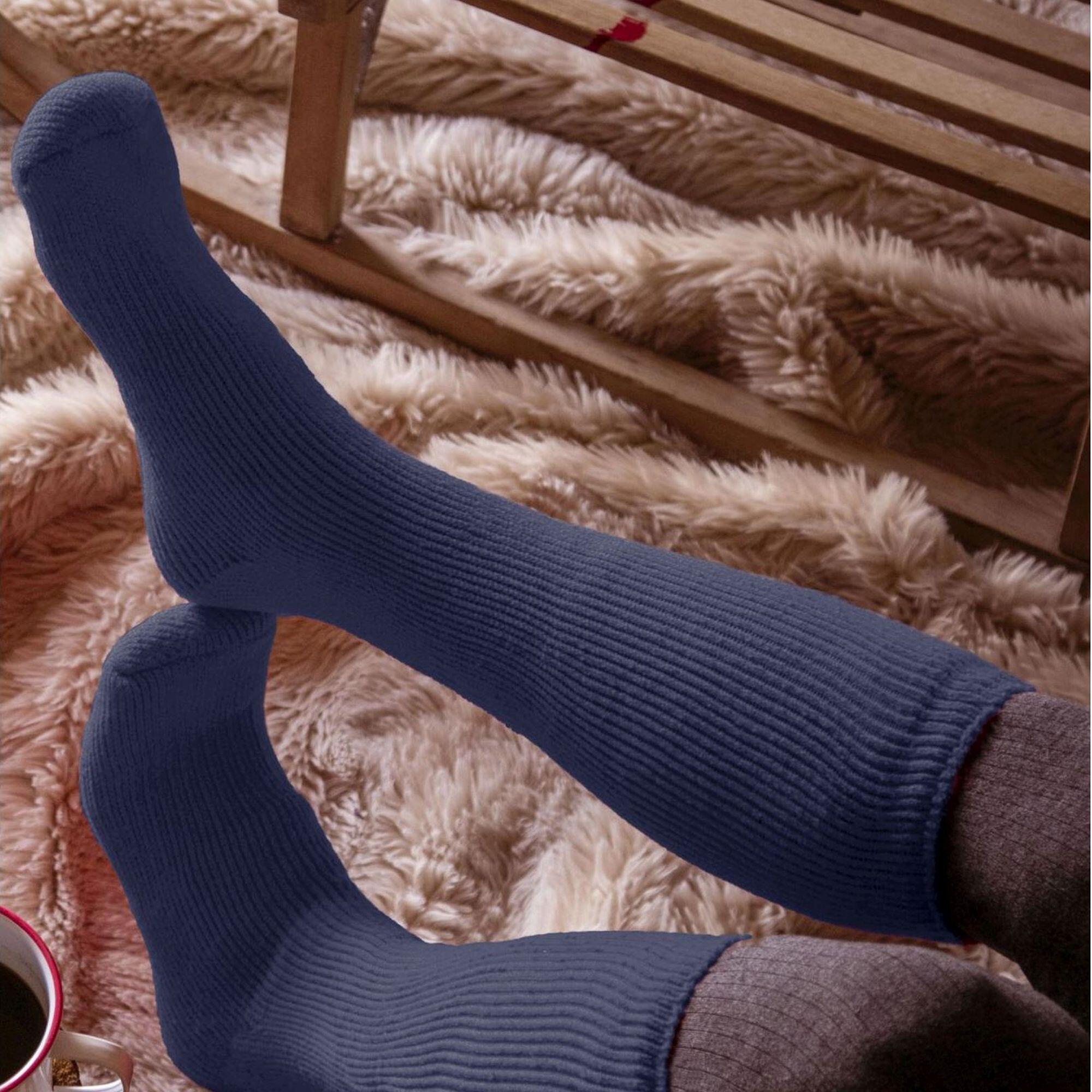 2 Pack Mens Extra Long Knee High Ski Socks 3/5